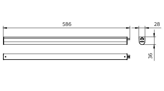 Philips BN021C LED batten light 10W 4000K 1050 lumens 220-240V IP20 White 586mm