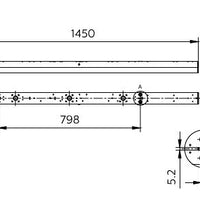 Philips CoreLine Batten BN126C LED 24.5W/59W 4000K 3500-8000 lumens 1450mm White IP20 PSU