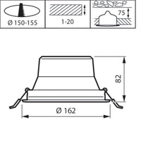 Philips CoreLine Downlight Gen 5 LED 9.8W 1200 lumen 4000K UGR19 220-240V D150mm IP20 Bianco