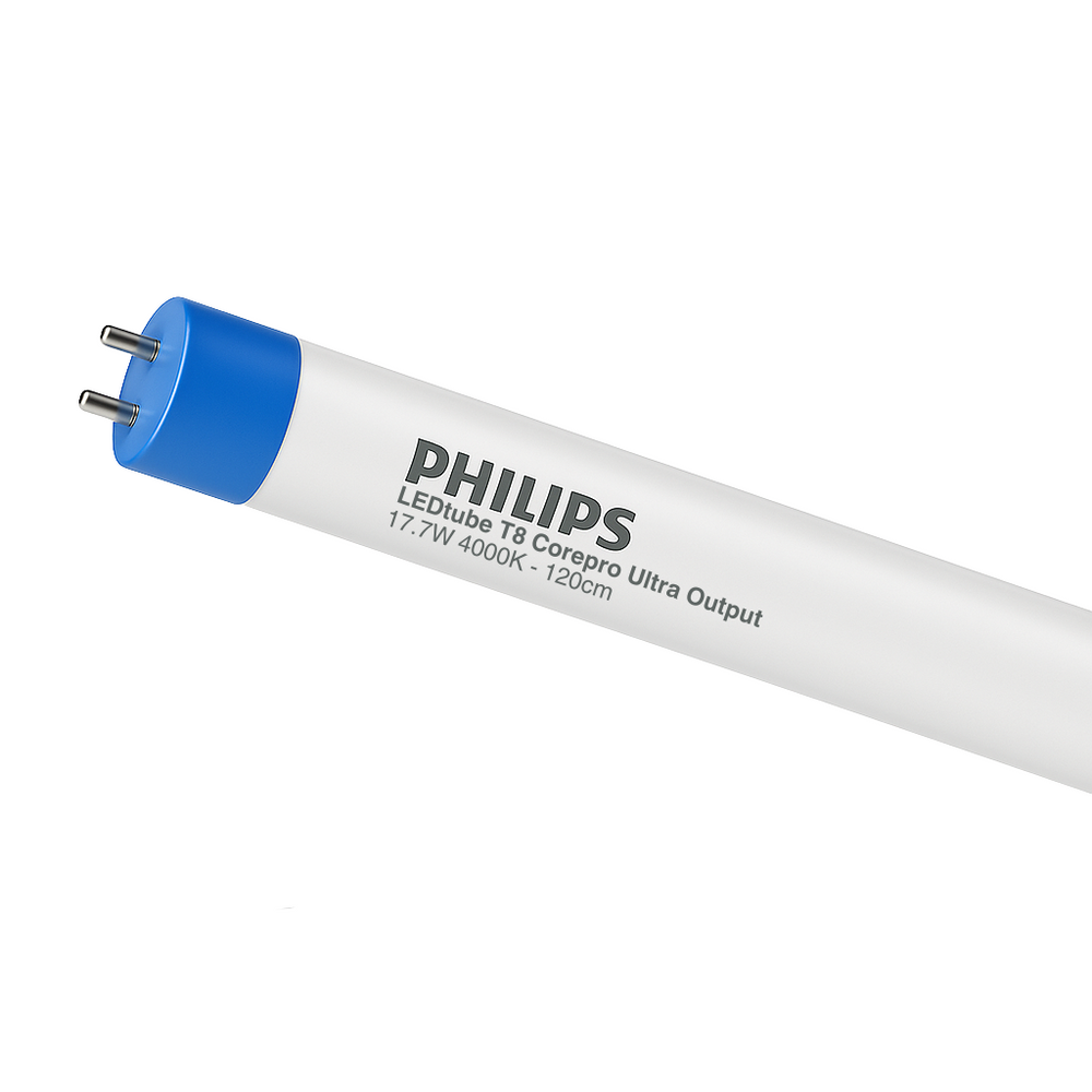 Philips CorePro LEDtube T8 1200mm 17.7W 4000K G13 Bianco Freddo 2400 lumen Vetro Opaco CE RoHS
