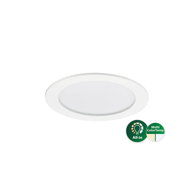 Philips DN145B Faretto LED da incasso, 11W, 1100 lumen, 3000K 4000K, IP20/44, Bianco, 220-240V, CRI 80