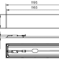 Pannello LED Philips 28W 3400 lumen 4000K 230V UGR19 IP20 Bianco 1195x295mm corpo in acciaio