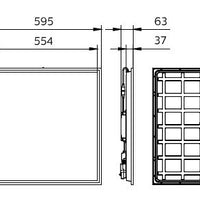 Pannello LED Philips 595x595mm 22W-31W 3000K-4000K 2900-4300 lumen dimmerabile DALI UGR19 IP20/44 Bianco