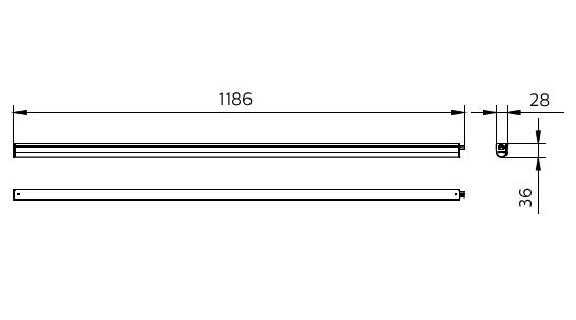 Philips Ledinaire Batten BN021C LED 20W 3000K 1900 lumens 1186mm White IP20 non-dimmable