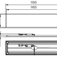 Philips Ledinaire RC065B G5 Pannello LED 28W 3000K/3500K/4000K 3400-3600 lumen 1195x295mm UGR19 Bianco IP20