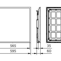 Philips Ledinaire RC065B G5 Pannello LED 28W 3000K 4000K 3400 lumen Bianco 595x595mm UGR19 IP20