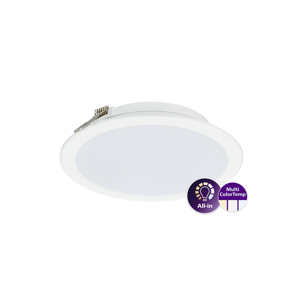 Philips Ledinaire SlimDownlight Faretto LED da incasso 19W 2000 lumen 3000K 4000K 6500K IP20/44 Bianco Ø225mm