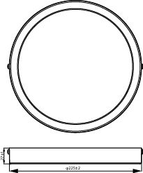 Philips Ledinaire SlimDownlight LED da superficie 19W 3000K 2000 lumen Bianco 225mm IP20