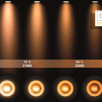 Lucide ZEFIX Faretto da soffitto LED, dim to warm, GU10 12W 2200K-3000K, orientabile, quadrato, Nero, IP20