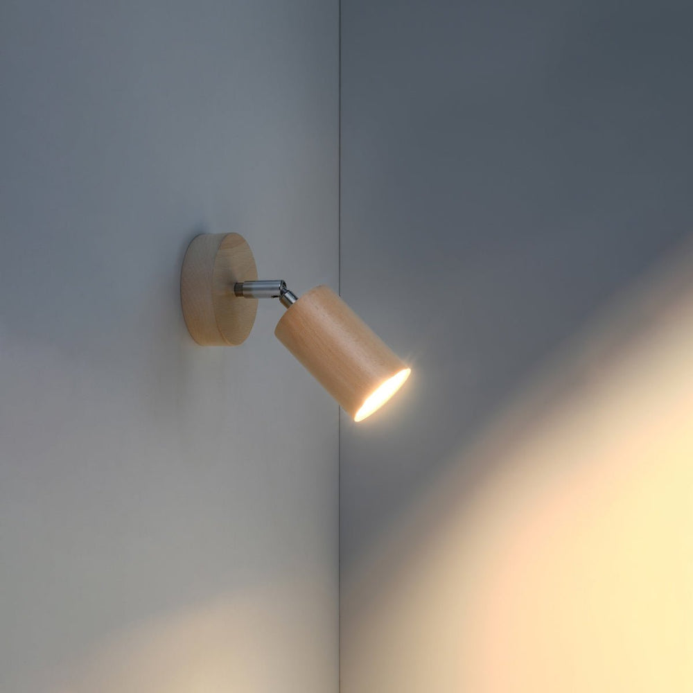 Sollux Lighting BERG natural wood LED wall lamp 220-240V AC 50W