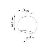 Sollux Lighting ceramic wall lamp globe white E27 socket 60W LED compatible