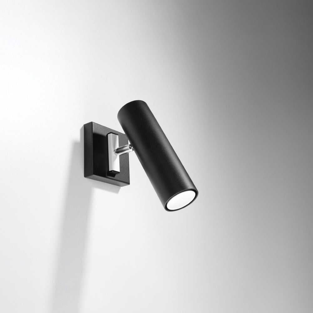 Sollux Lighting direzione black wall lamp, 220-240V LED, IP20, 80 CRI, 50W max