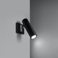 Sollux Lighting direzione black wall lamp, 220-240V LED, IP20, 80 CRI, 50W max