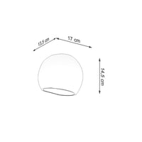 Lampada LED Sollux Lighting 50W globo in alluminio, IP20, 220-240V, 4000K, finitura oro opaco