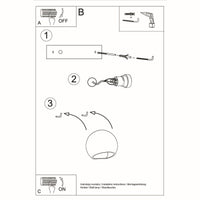 Lampada LED Sollux Lighting 50W globo in alluminio, IP20, 220-240V, 4000K, finitura oro opaco