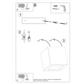 Sollux Lighting LED wall lamp Leo with G9 socket, matte gold aluminum