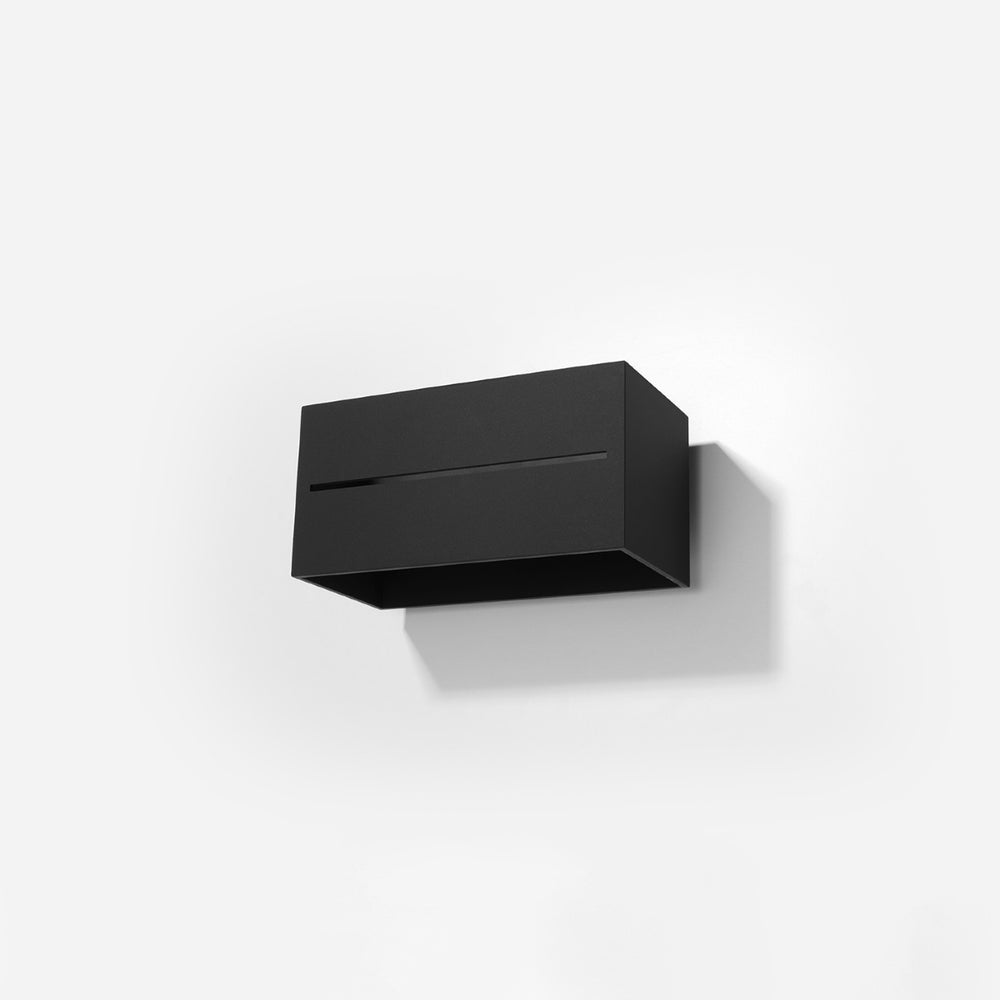 Sollux Lighting Lobo Maxi black LED wall lamp with 220-240V input