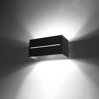 Sollux Lighting Lobo Maxi black LED wall lamp with 220-240V input