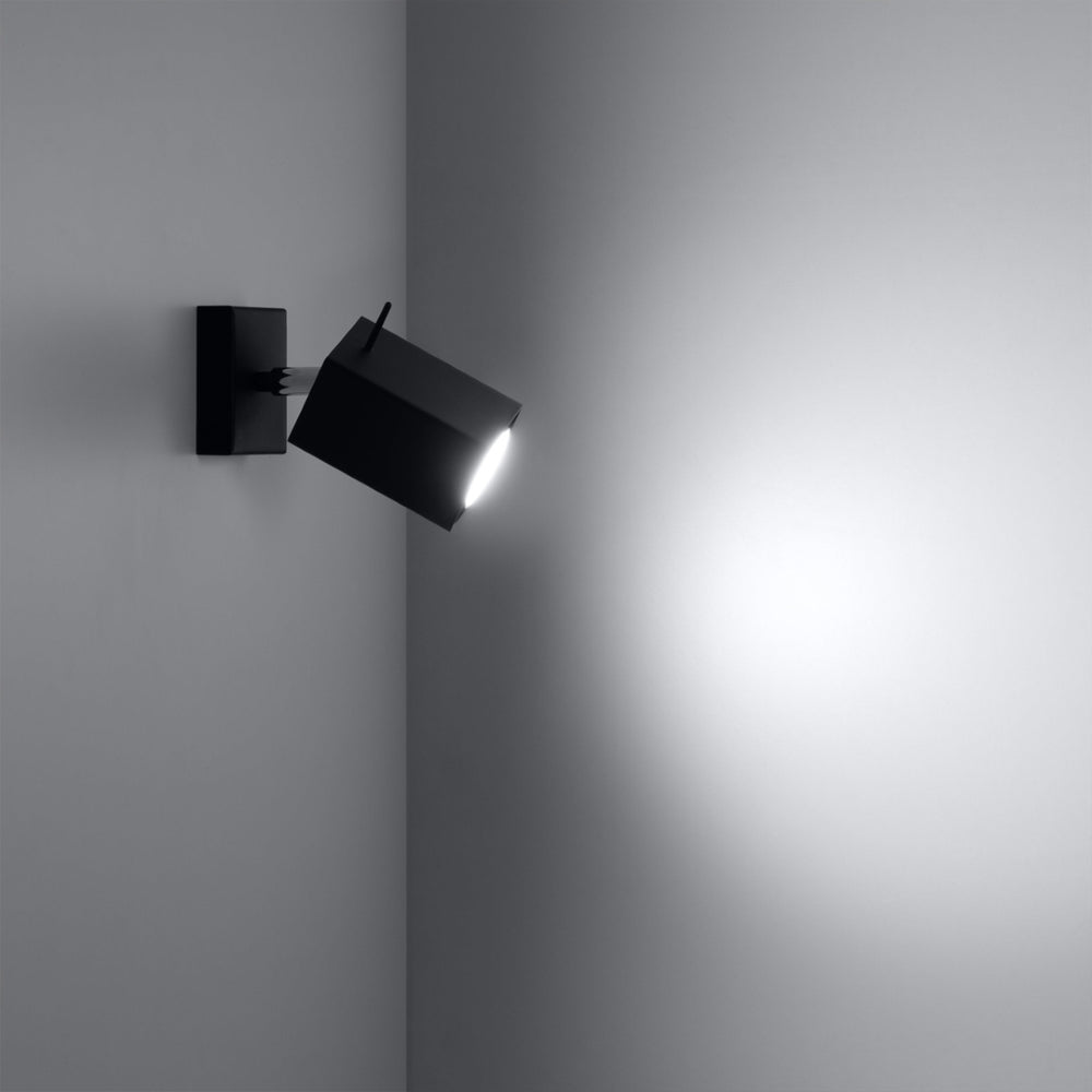 Sollux Lighting MERIDA black LED wall lamp, 220-240V, IP20, 80-89 CRI, aluminum, 50W max