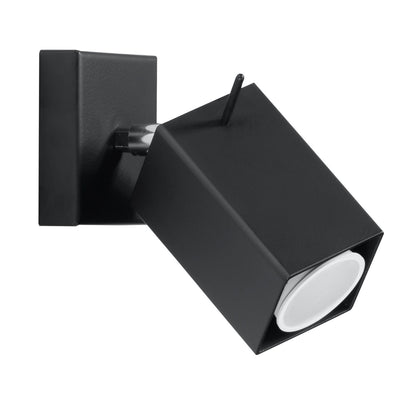 Sollux Lighting MERIDA black LED wall lamp, 220-240V, IP20, 80-89 CRI, aluminum, 50W max