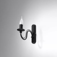Sollux Lighting minerwa black wall LED light 104mm 50W IP20