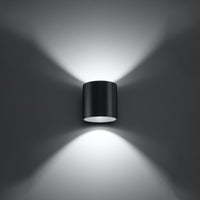Sollux Lighting orbis 1 anthracite led wall light 220-240V IP20 durable aluminum