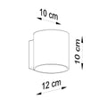 Sollux Lighting orbis 1 anthracite led wall light 220-240V IP20 durable aluminum