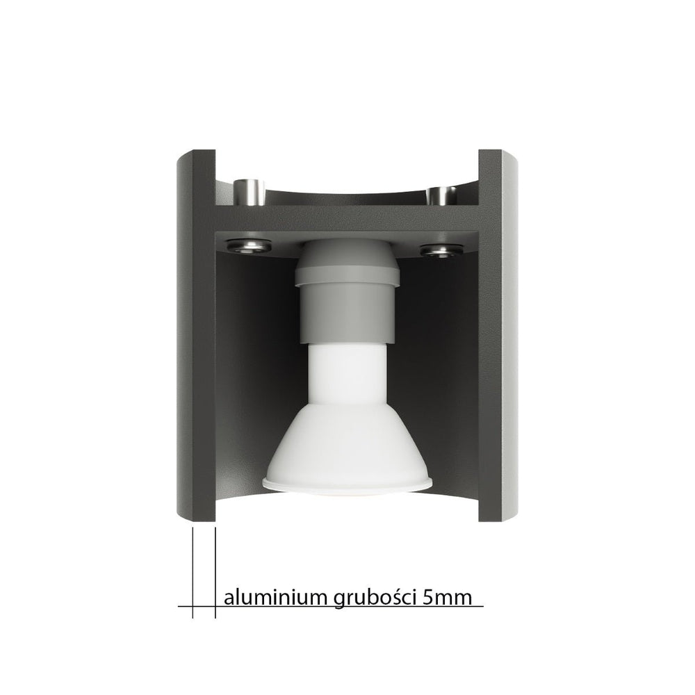 Wandlamp orbis 2 zwart 50W LED lamp IP20 aluminium 220-240V