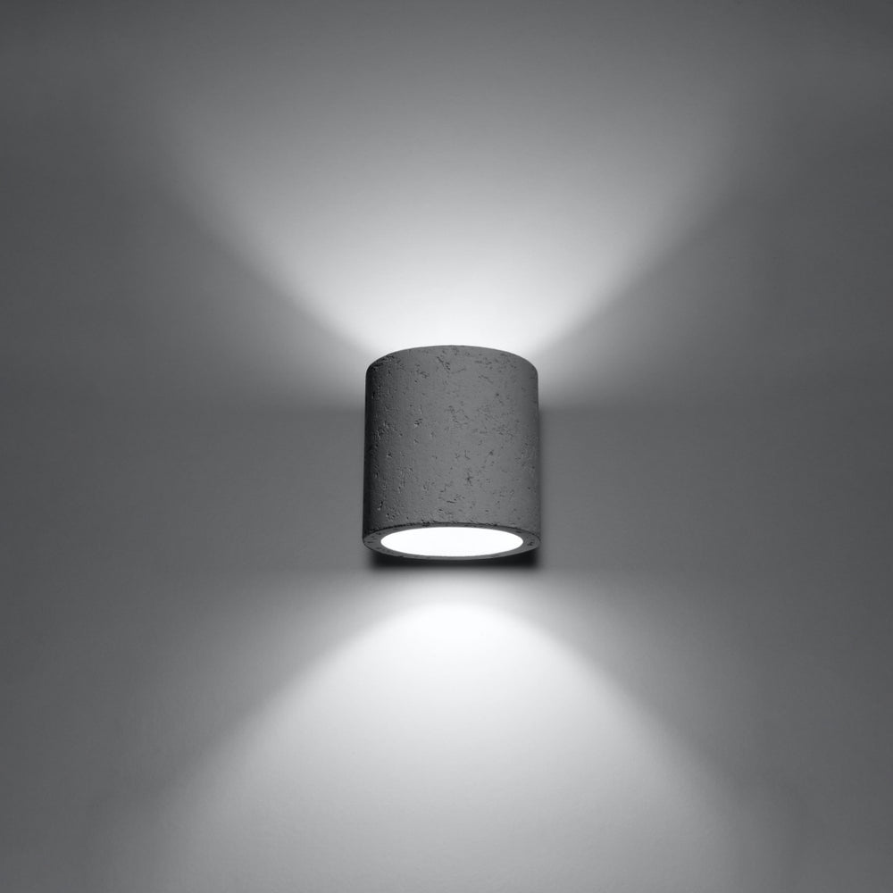 LED wall lamp concrete Orbis - G9 fitting - matte gold aluminum
