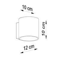 LED wall lamp concrete Orbis - G9 fitting - matte gold aluminum