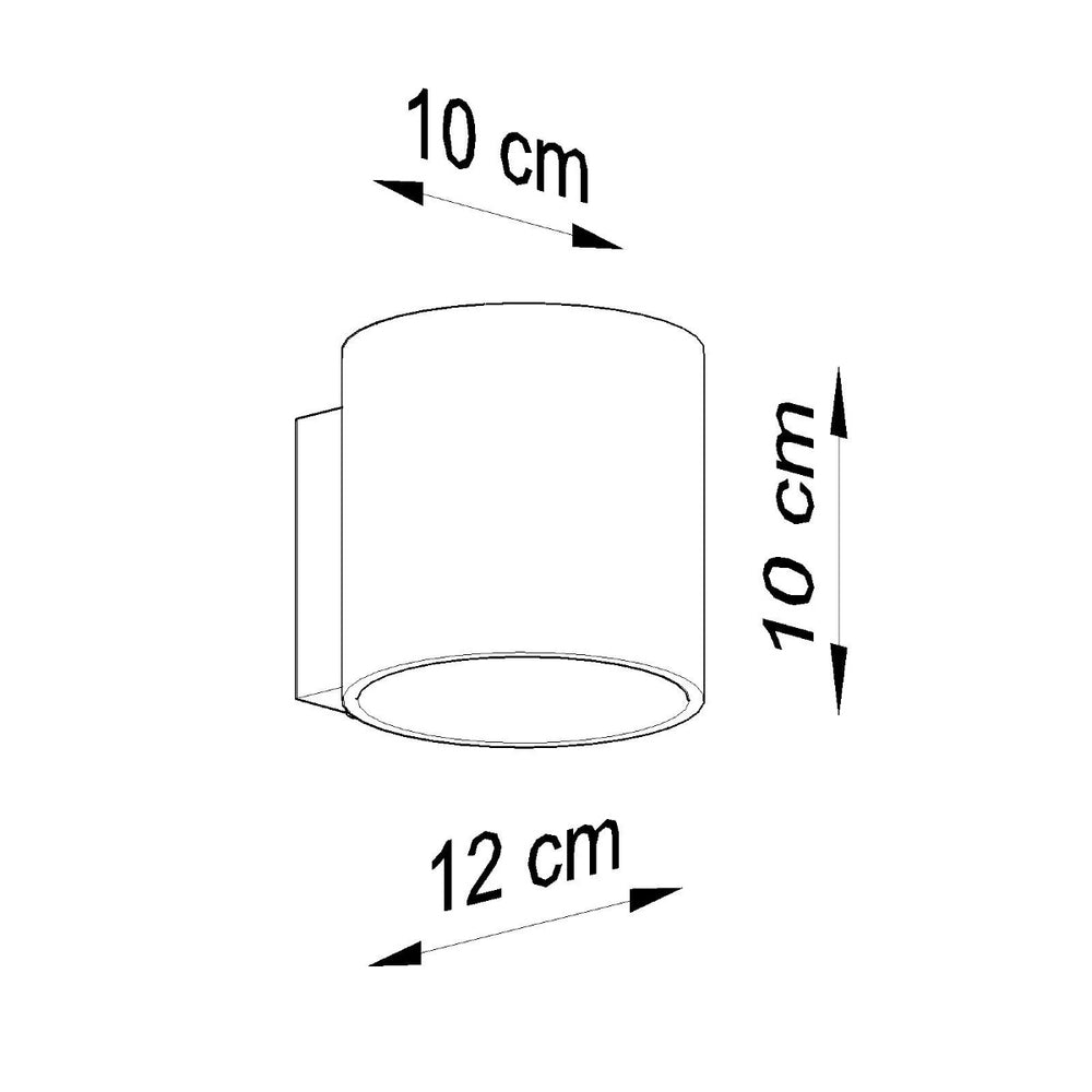 LED wall lamp concrete Orbis - G9 fitting - matte gold aluminum