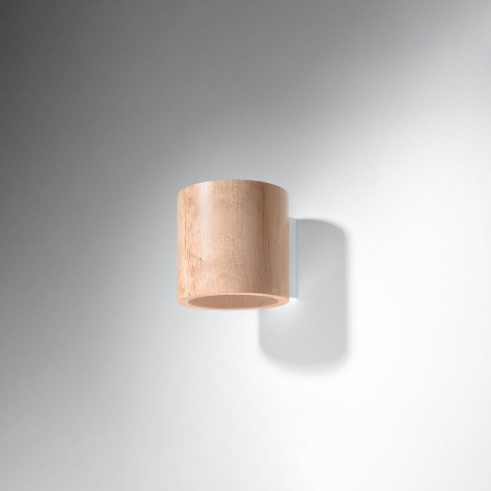 Sollux Lighting orbis wooden LED wall lamp, IP20, 220-240V, 50Hz, CE certified