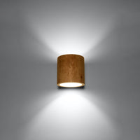 Sollux Lighting orbis wooden LED wall lamp, IP20, 220-240V, 50Hz, CE certified