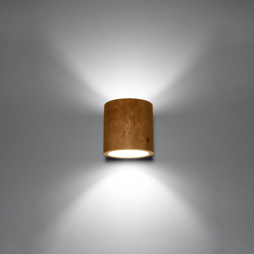 Sollux Lighting orbis wooden LED wall lamp, IP20, 220-240V, 50Hz, CE certified