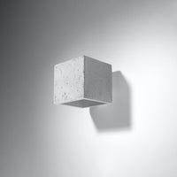 Led wandlamp beton quad with g9 fitting by sollux lighting