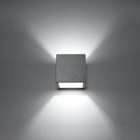 Led wandlamp beton quad with g9 fitting by sollux lighting