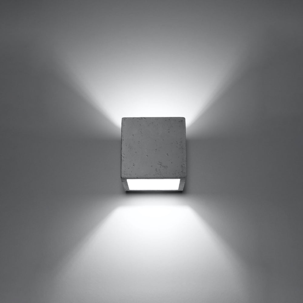 Led wandlamp beton quad with g9 fitting by sollux lighting