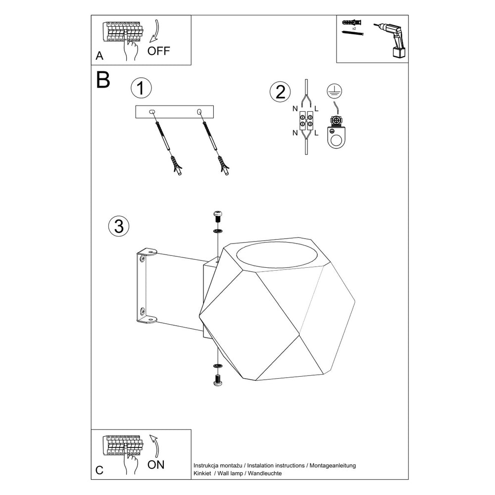 Sollux Lighting woody wall lamp in natural wood, CE, RoHS certified