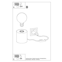 Led table lamp salgado by Sollux Lighting with 50W max wattage