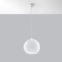 Sollux Lighting blue Ball pendant LED lamp 50W, IP20, 220-240V AC, 4000K, CRI 80, aluminum