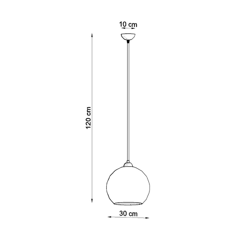 Sollux Lighting blue Ball pendant LED lamp 50W, IP20, 220-240V AC, 4000K, CRI 80, aluminum