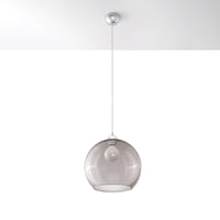 Sollux Lighting LED pendant lamp BALL graphite 50W IP20 aluminum steel