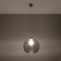 Sollux Lighting LED pendant lamp BALL graphite 50W IP20 aluminum steel