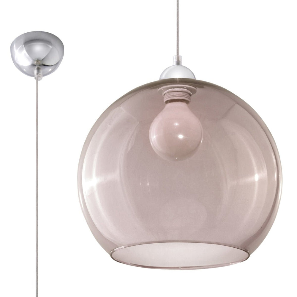 Sollux Lighting LED pendant lamp BALL graphite 50W IP20 aluminum steel