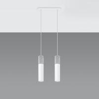 Sollux Lighting Borgio 2 LED pendant lamp white concrete 2 GU10 40W