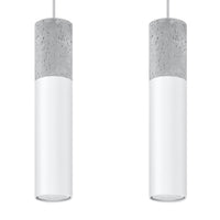 Sollux Lighting Borgio 2 LED pendant lamp white concrete 2 GU10 40W