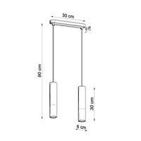 Sollux Lighting Borgio 2 LED pendant lamp white concrete 2 GU10 40W