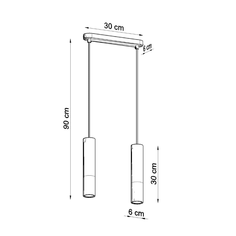 Sollux Lighting Borgio 2 LED pendant lamp white concrete 2 GU10 40W