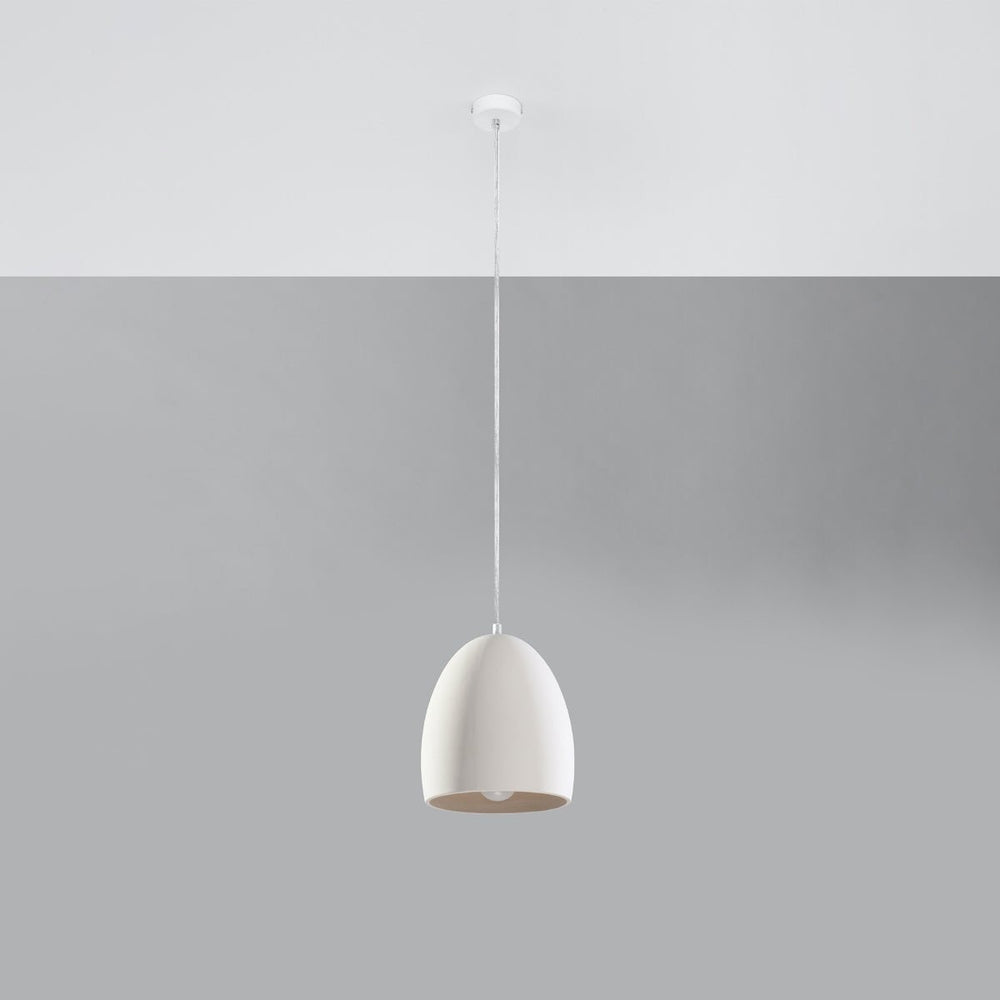 Sollux Lighting Flawiusz ceramic pendant lamp with 50W LED, 220-240V, matte gold finish
