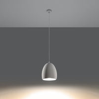 Sollux Lighting Flawiusz ceramic pendant lamp with 50W LED, 220-240V, matte gold finish